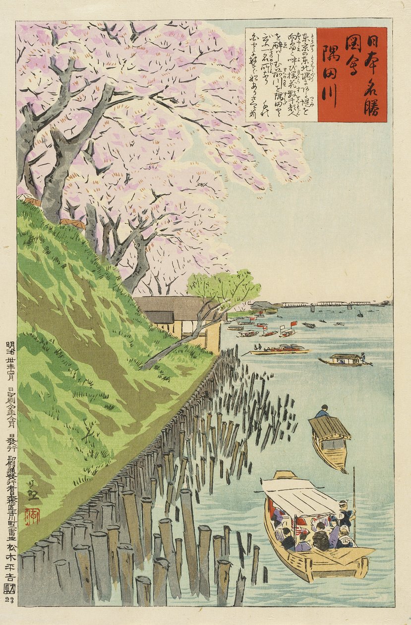 Rivière Sumida - Kobayashi Kiyochika