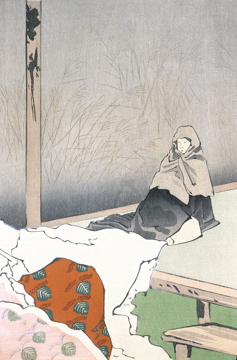 La danseuse Hotoke Gozen à Giōji - Kobayashi Kiyochika