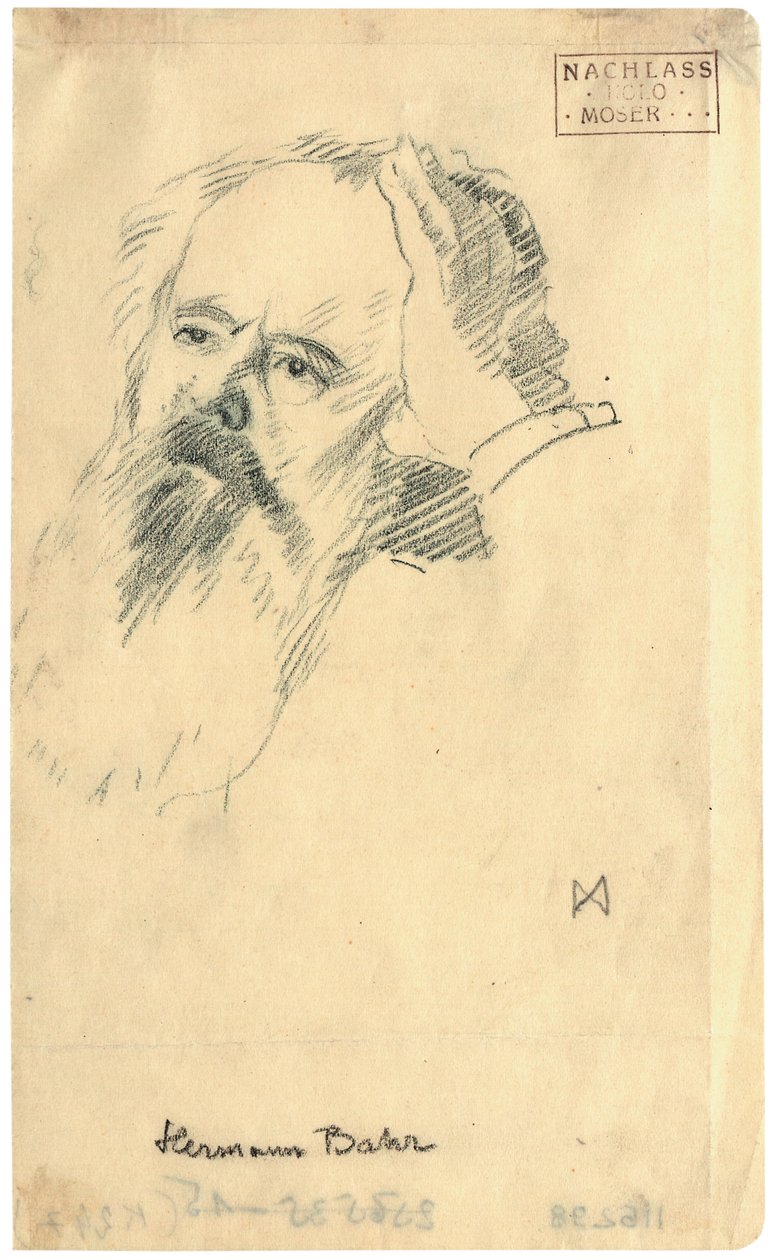Portrait de Hermann Bahr 1863-1934, vers 1904 - Koloman Moser