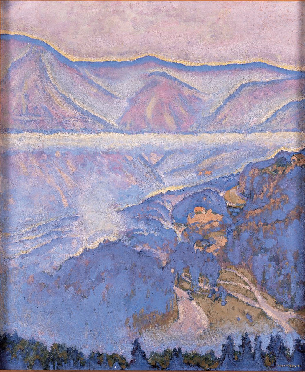 Regentag - Rainy day ... (huile sur toile) - Koloman Moser