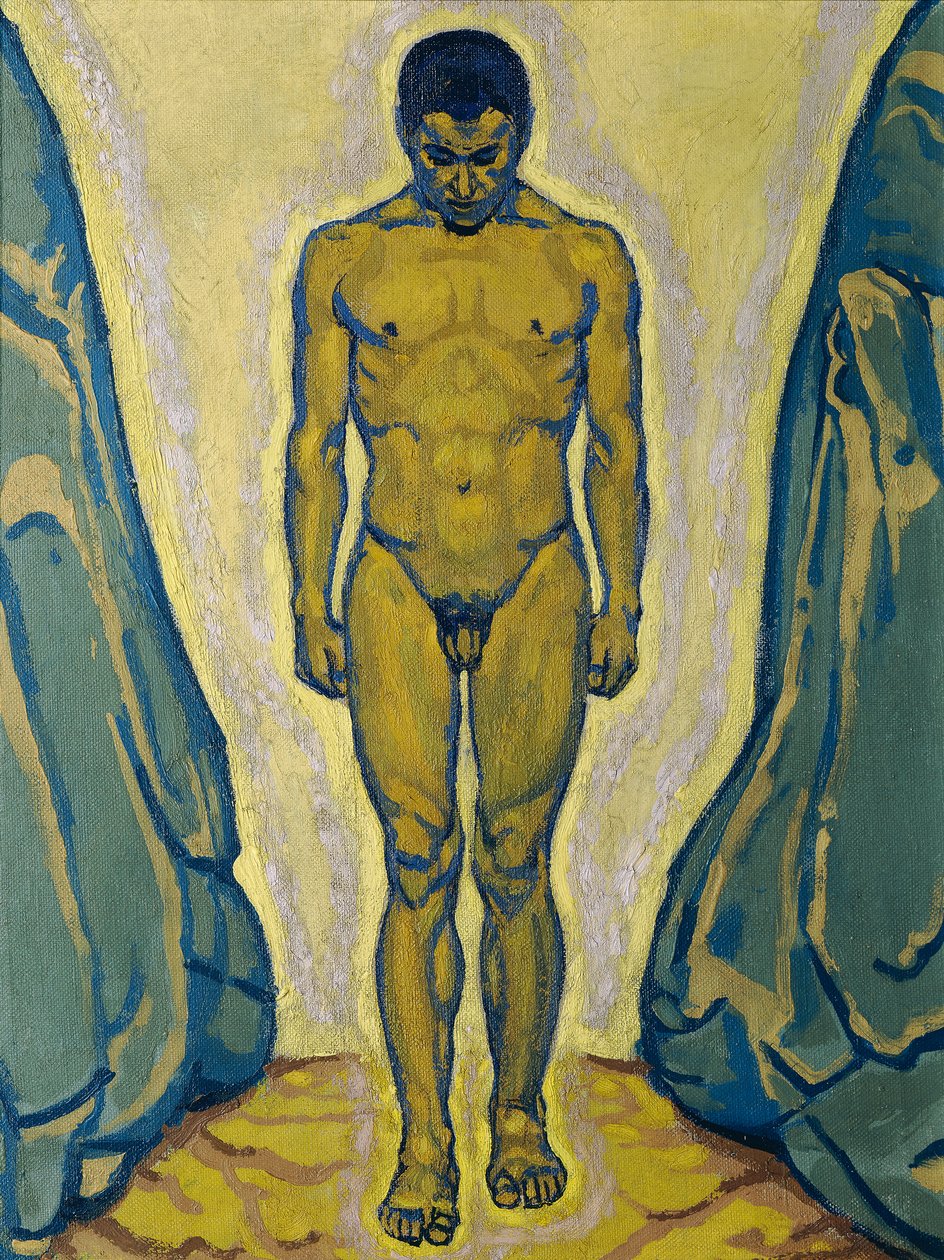 Jeune homme debout entre les rochers - Koloman Moser