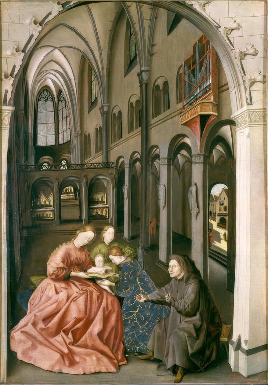 La Sainte Famille avec Sainte Barbe et Sainte Catherine - Konrad Witz