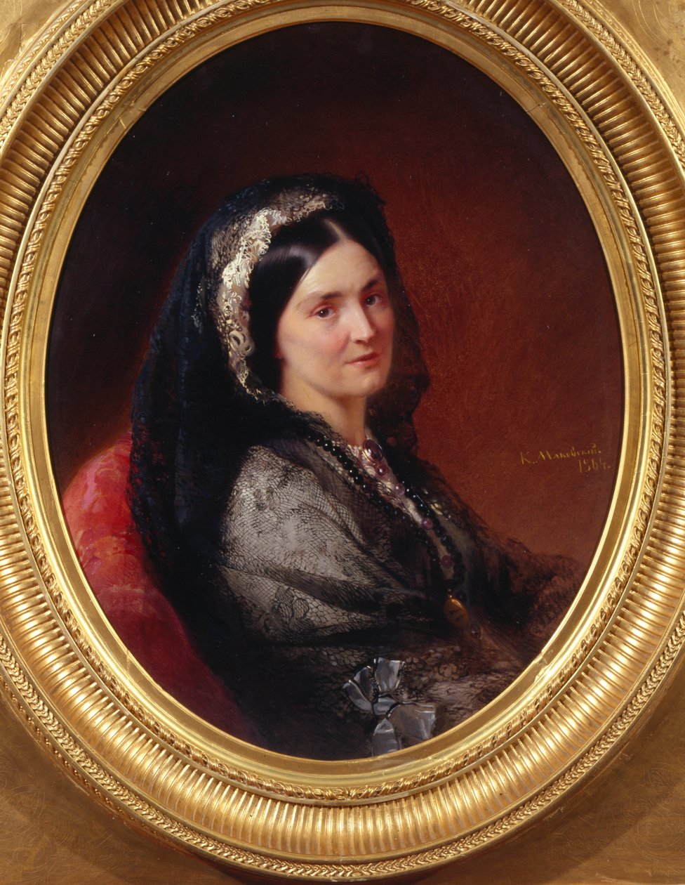 Portrait de la comtesse Natalia Pavlovna Stroganova 1796-1872, 1864 - Konstantin Egorovich Makovsky