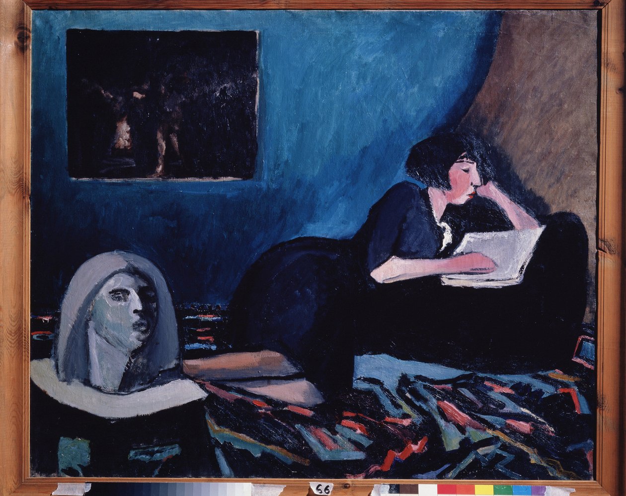 Une femme lisant - Konstantin Istomin