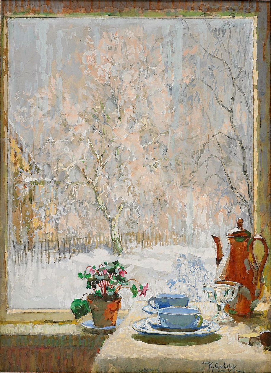 À travers la fenêtre en hiver - Konstantin Ivanovich Gorbatov
