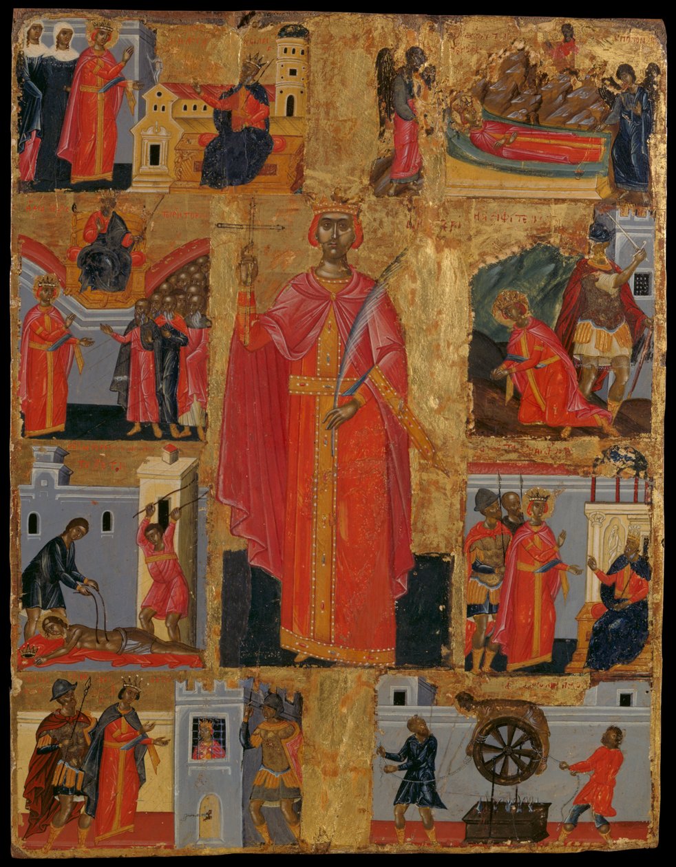 Sainte Catherine et scènes de sa vie - Konstantinos Tzanes