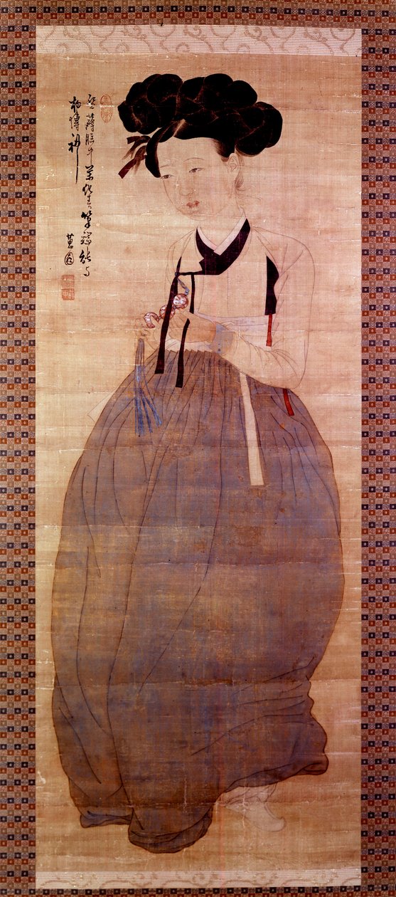 Art coréen : Portrait de geisha - Korean School