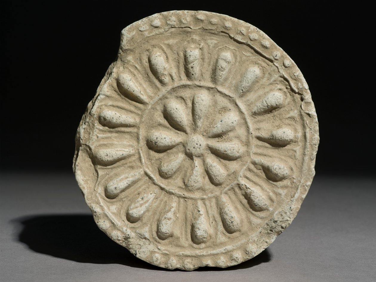 Tuile de toit circulaire, période Silla unifiée - Korean School