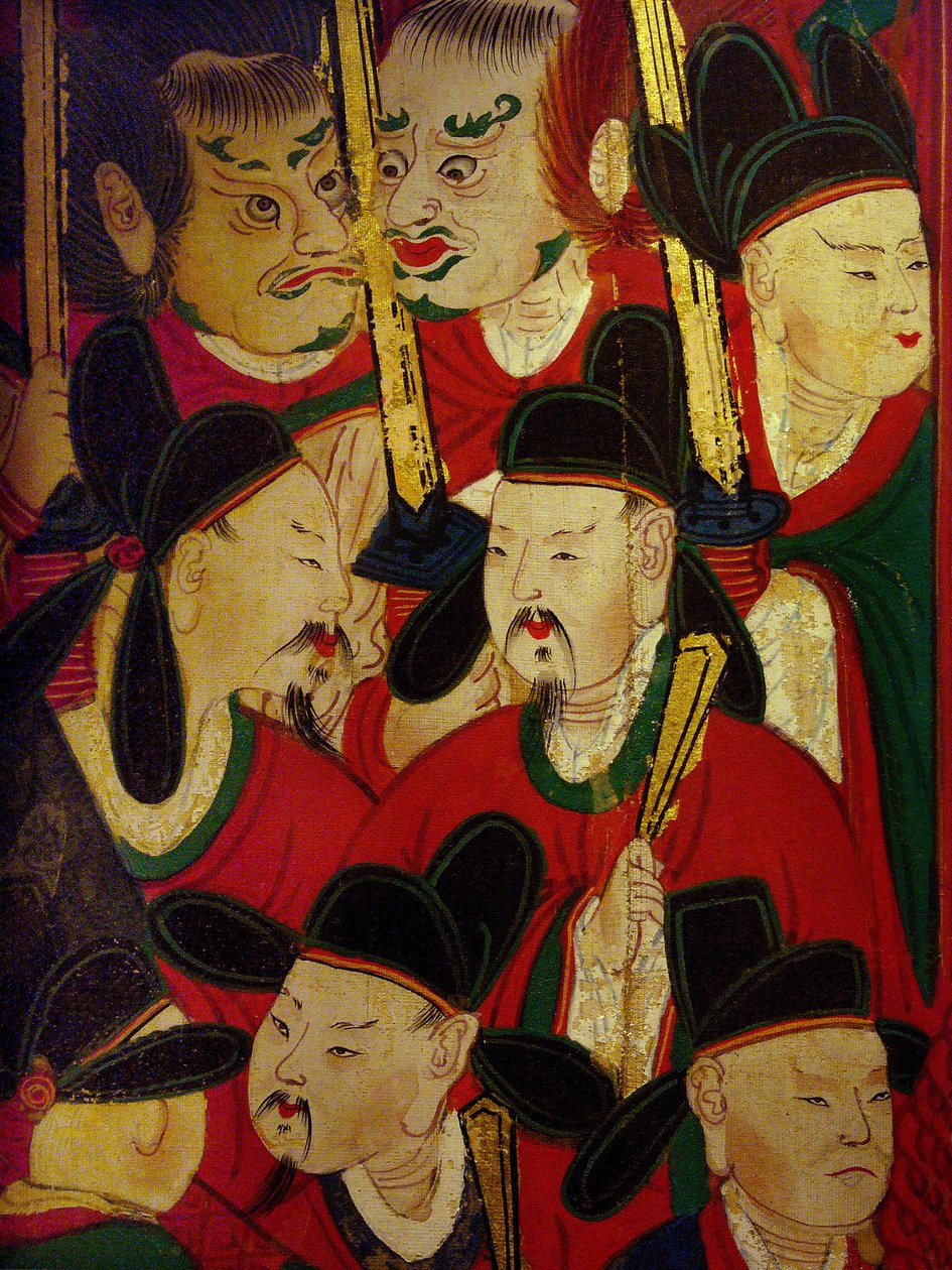 Détail du portrait du sixième roi (Danjong) - Korean School