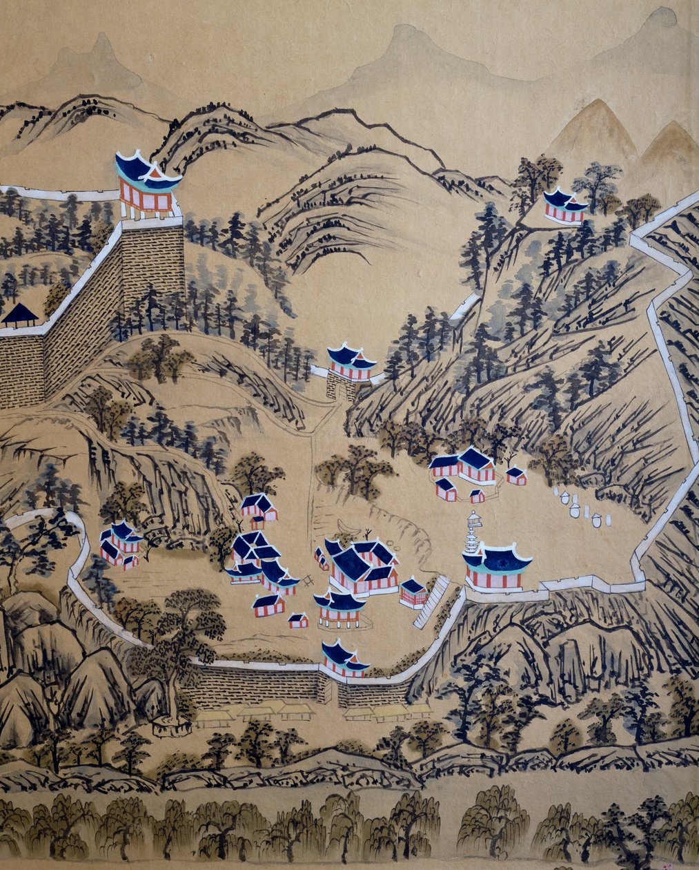Ville fortifiée (détail) - Korean School