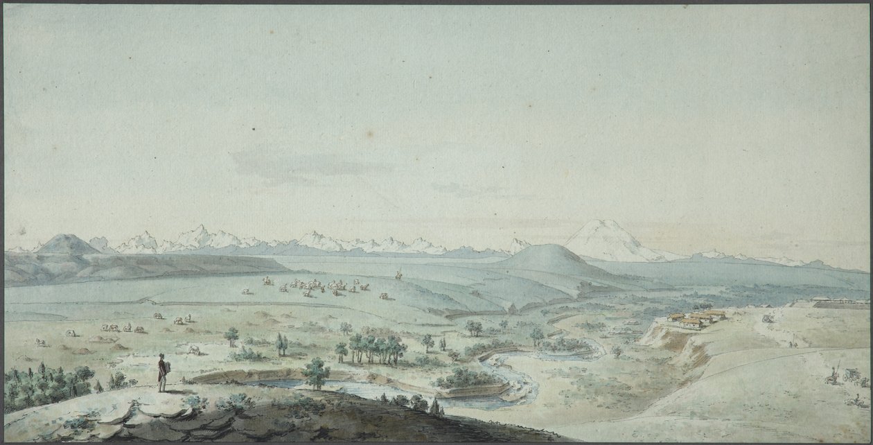 Vue de la forteresse de Konstantinogorsk depuis la montagne Mashuk, 1805 - Korneev