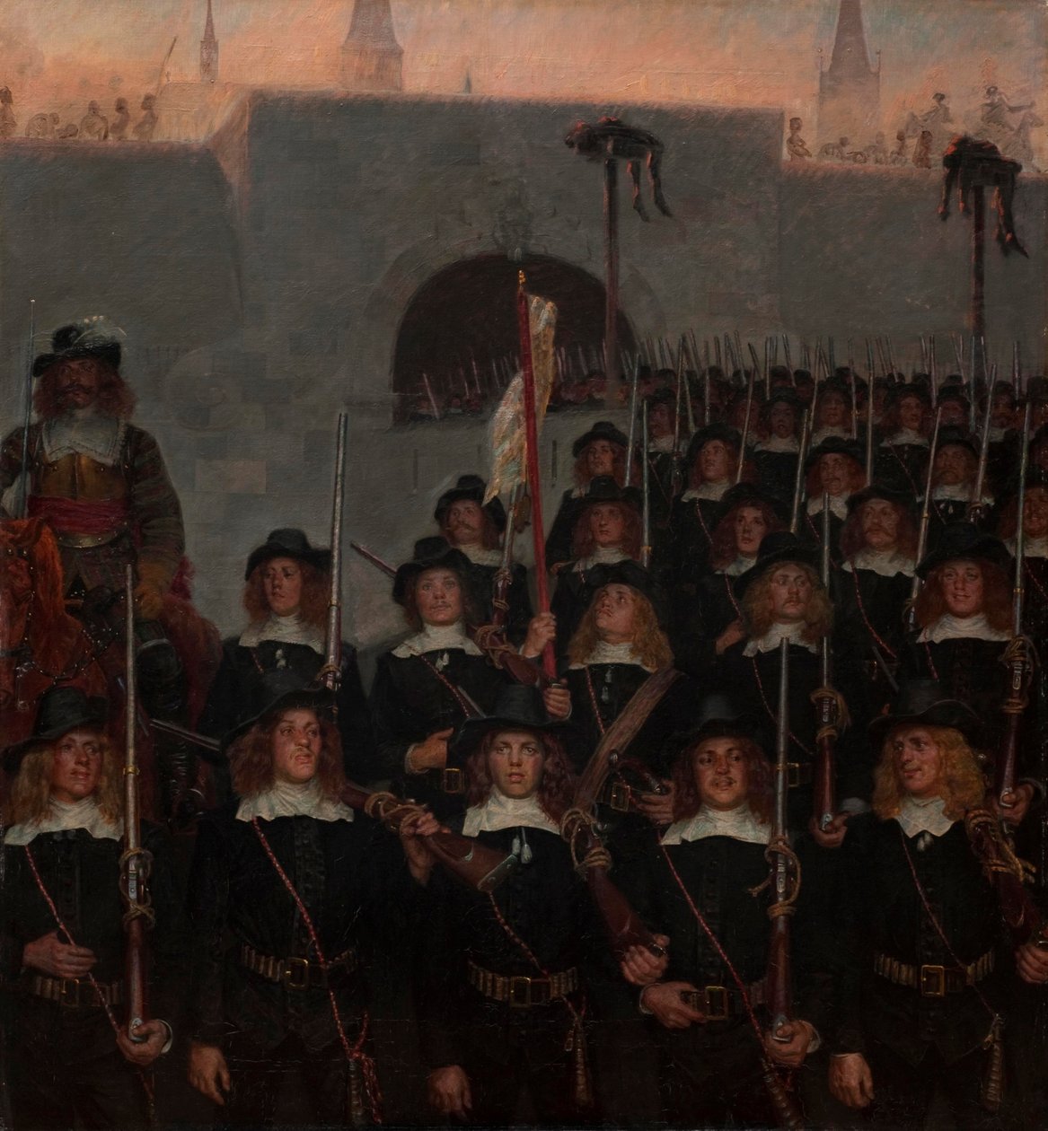 Les étudiants partent défendre Copenhague en 1658 - Kristian Zahrtmann