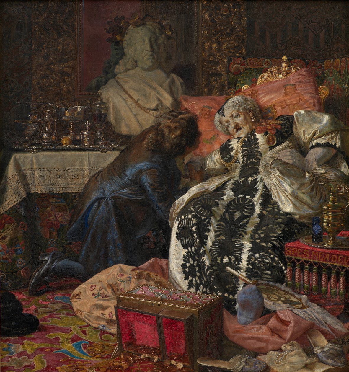 La mort de la reine Sophie Amalie - Kristian Zahrtmann