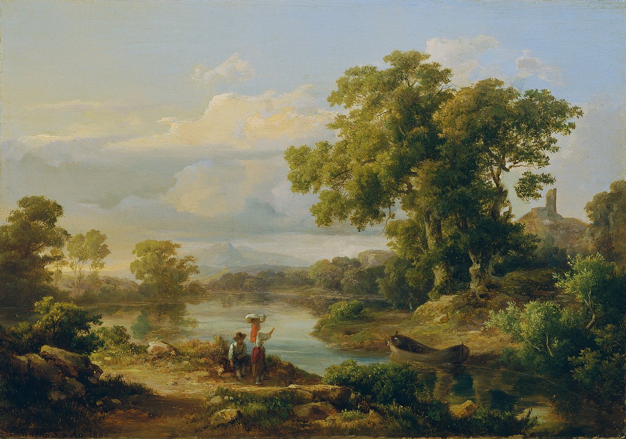 Printemps au bord de la rivière - Károly Markó d. Ä.