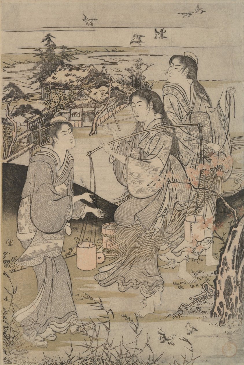 Kōya, dans la province de Ki-I, et Noda, dans la province de Mutsu, tirées de « Les six rivières des joyaux » - Kubo Shunman