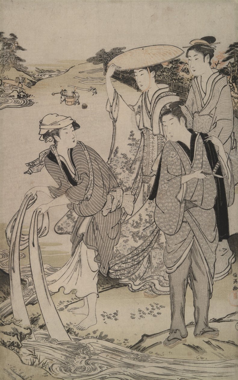 Tamagawa dans la province de Musashi, des Six Rivières Joyaux - Kubo Shunman