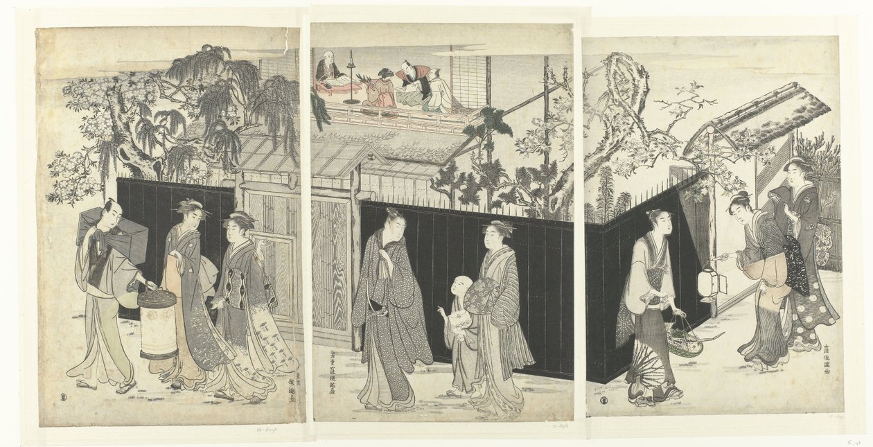 La maison du poète kyoka la nuit - Kubota Shunman