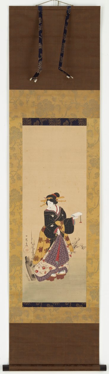 Une Oiran debout près d