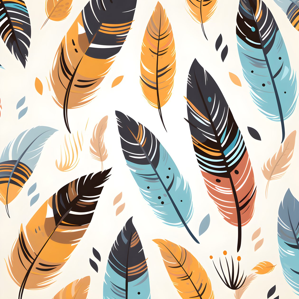 Motif de plumes 3 - Kurt Heppke