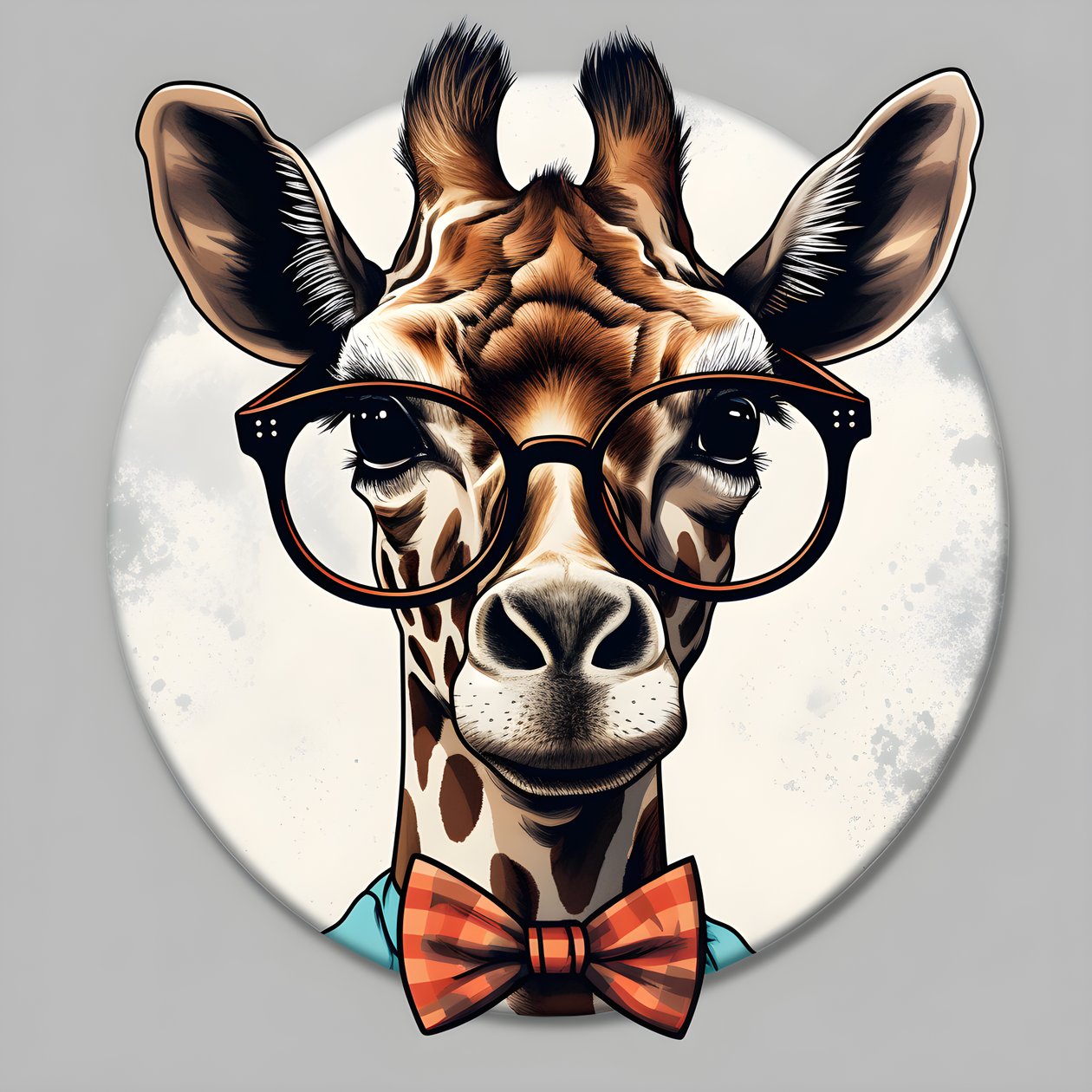 Girafe avec lunettes 1 - Kurt Heppke