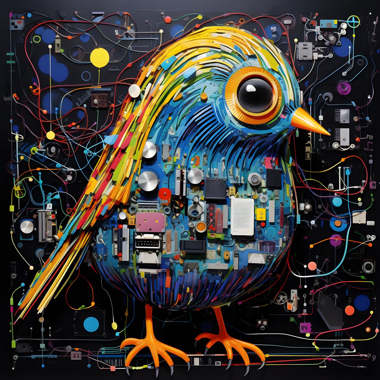 Graffiti oiseau 4 - Kurt Heppke