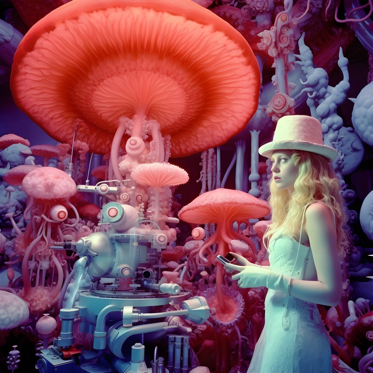 Image de microscope électronique à super-résolution de femme dans le style artistique de David LaChapelle 4 - Kurt Heppke