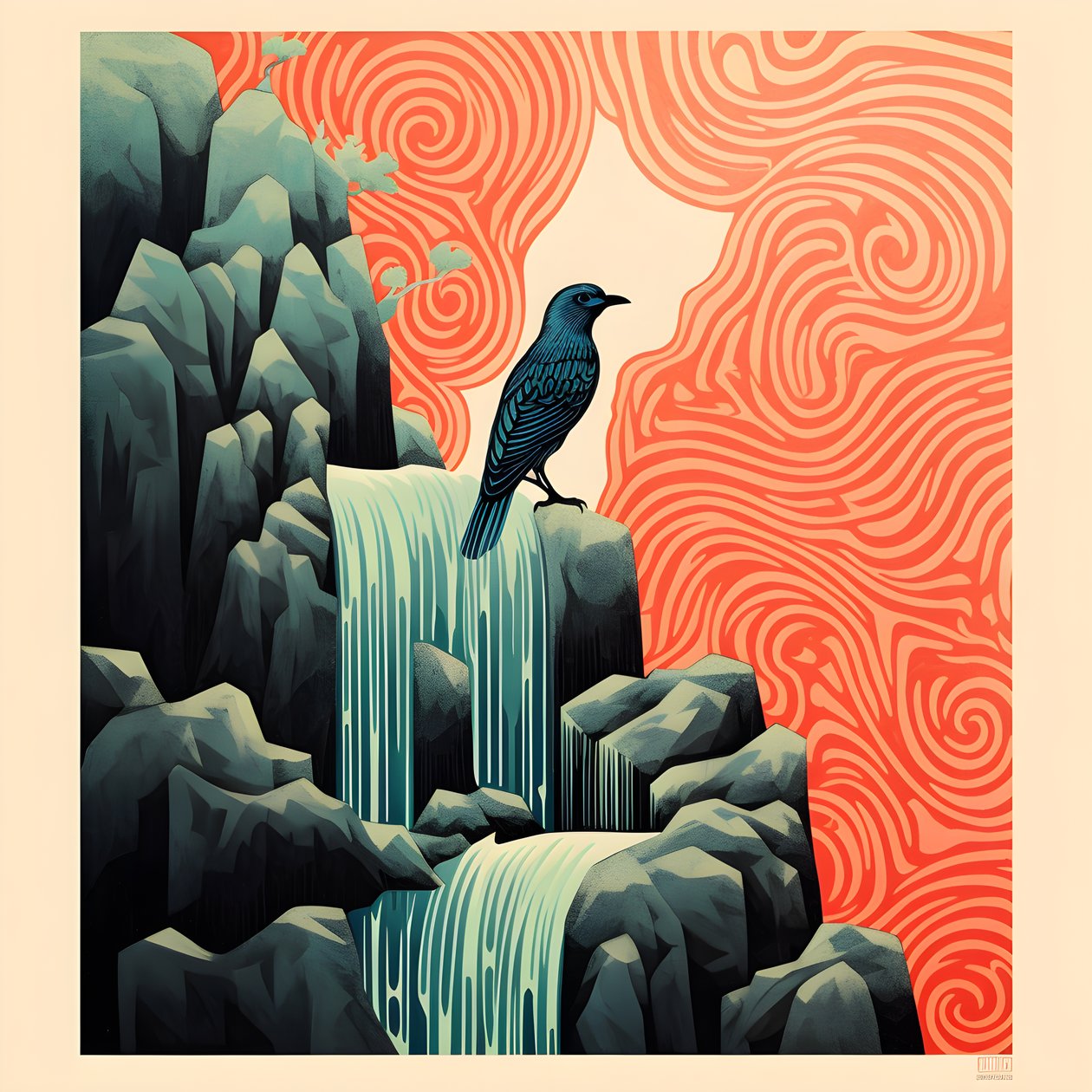 Illustration ultra-minimaliste d