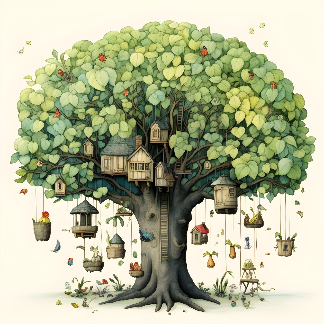 illustration pour enfants arbres 3 - Kurt Heppke