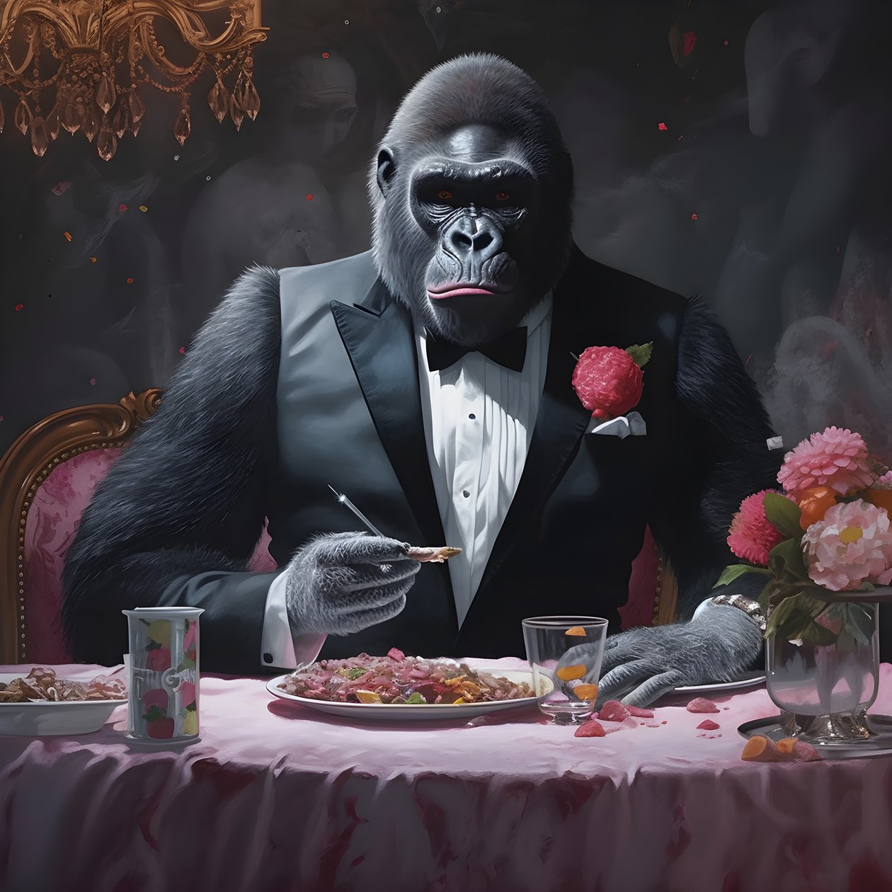 Un gorille en train de manger 4 - Kurt Heppke