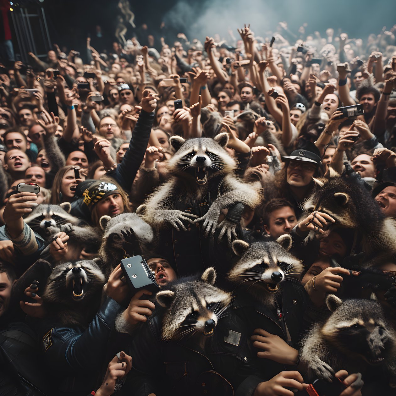 une horde de ratons laveurs à un concert de rock 1 - Kurt Heppke