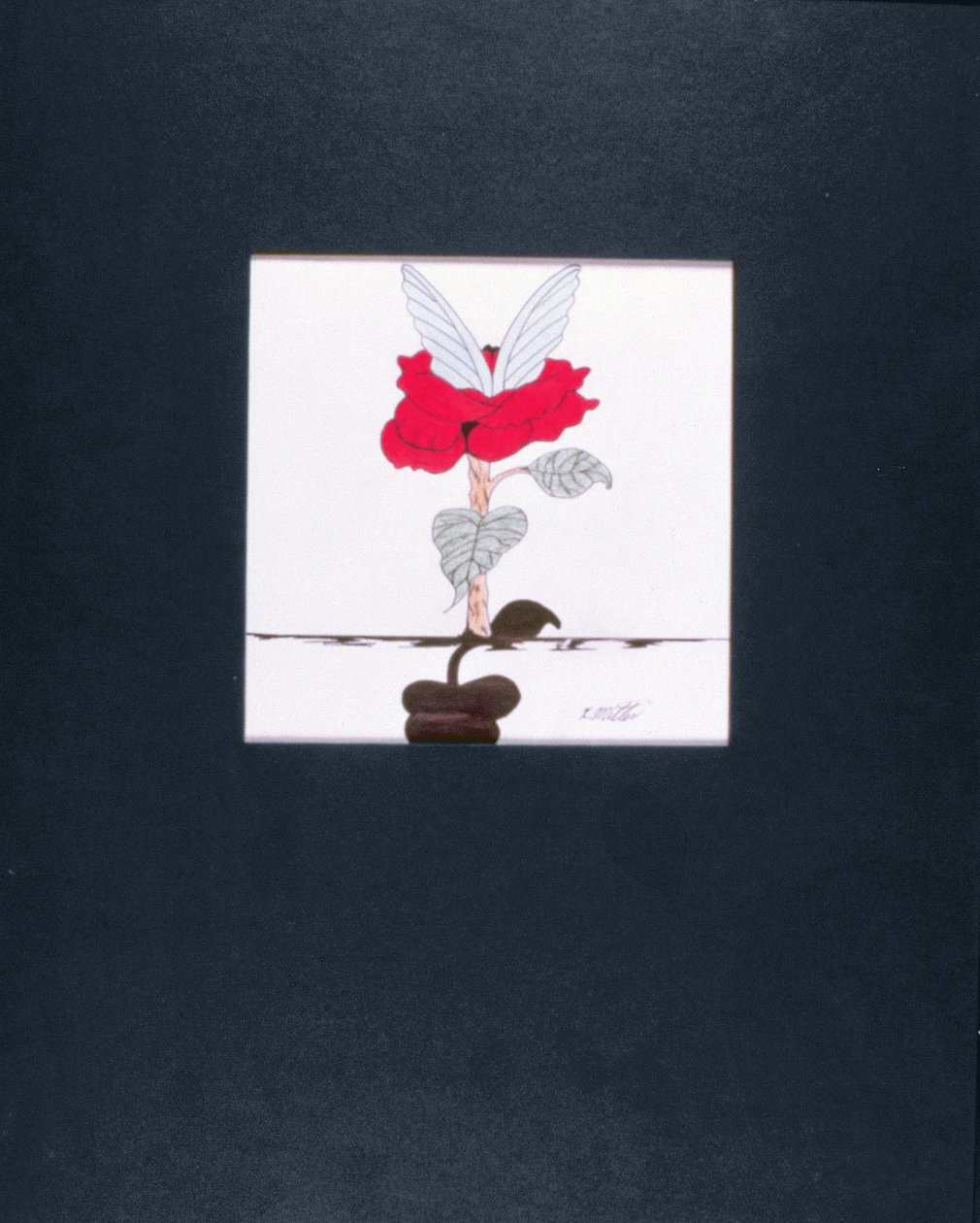 Blossoming Angel, 2005 (crayon de couleur et encre noire sur papier) - Kurtis L. Miller