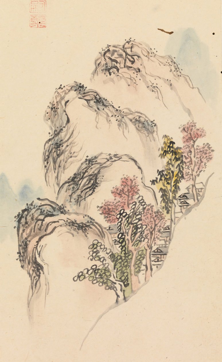 Album de peintures de paysages, fin du 18e siècle - Kuwayama Gyokushu