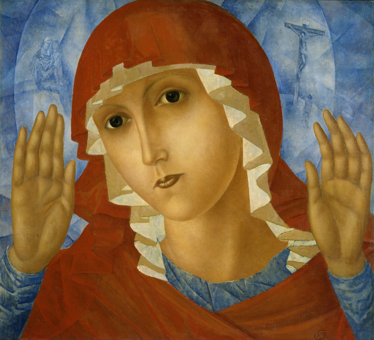 La Mère de Dieu de la tendresse envers les cœurs mauvais - Kuzma Petrov Vodkin