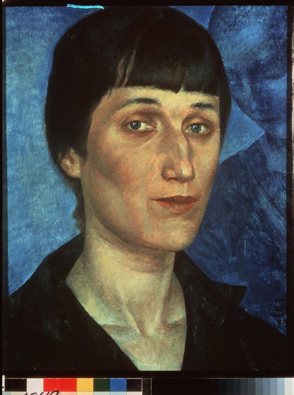 Portrait de la poétesse Anna Akhmatova - Kuzma Sergeevich Petrov Vodkin