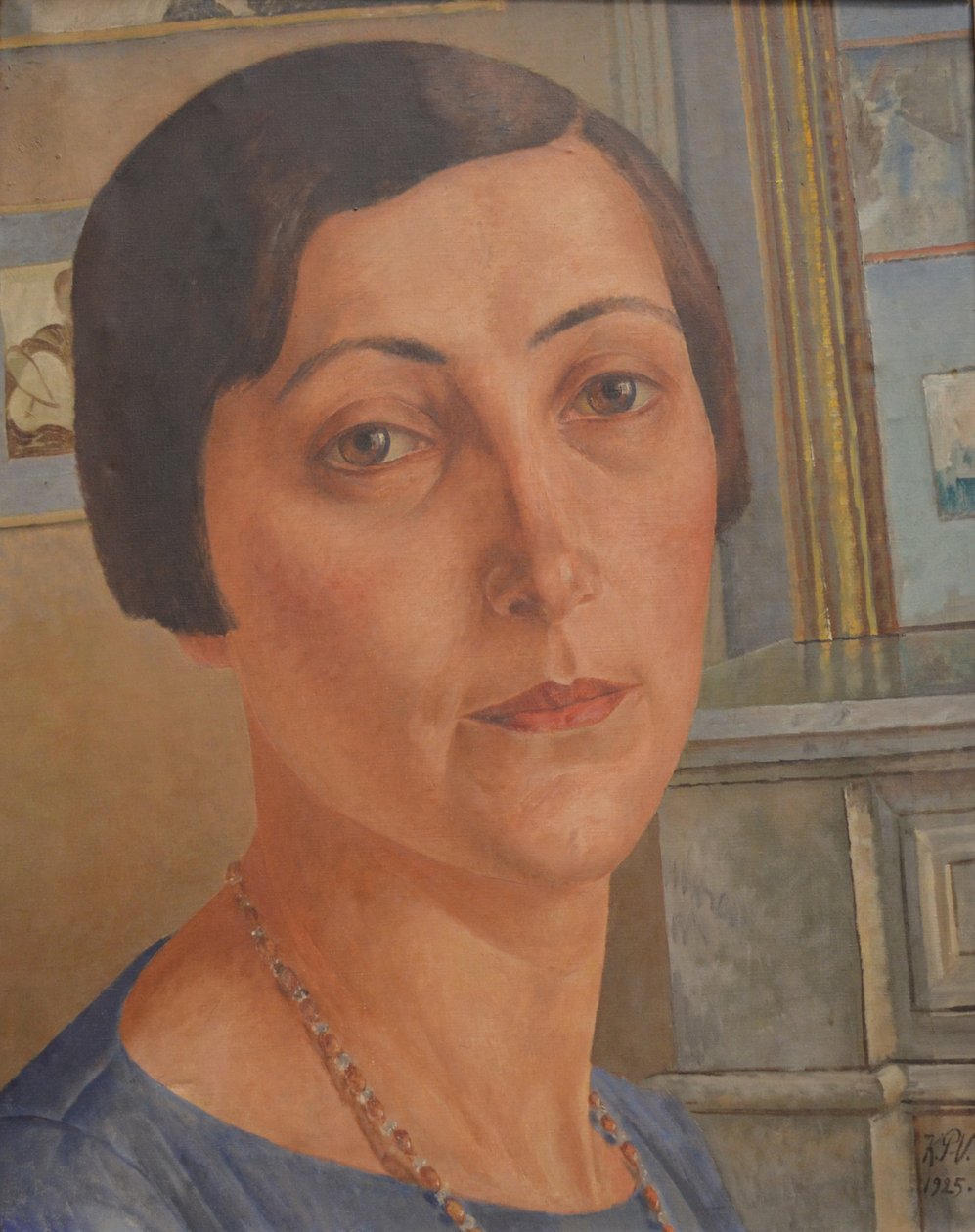Portrait de Salomea Nikolayevna Andronikova 1888-1982 - Kuzma Sergeevich Petrov Vodkin