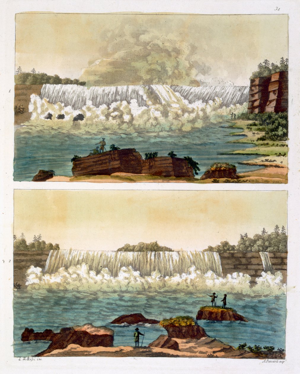 Chutes du Niagara, 1818 - L.A. Rossi