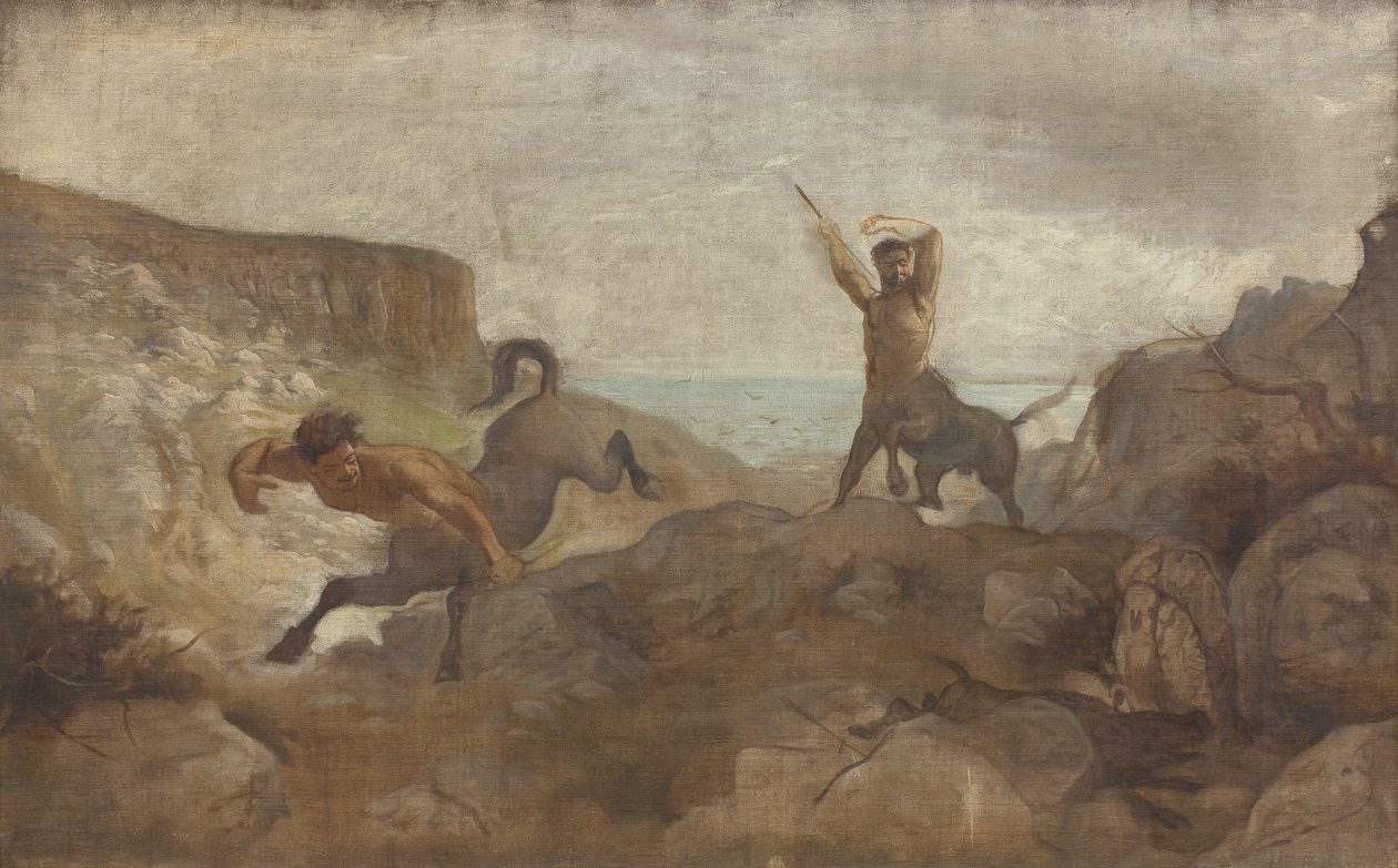 Centaures chassant des sangliers - L.A. Schou