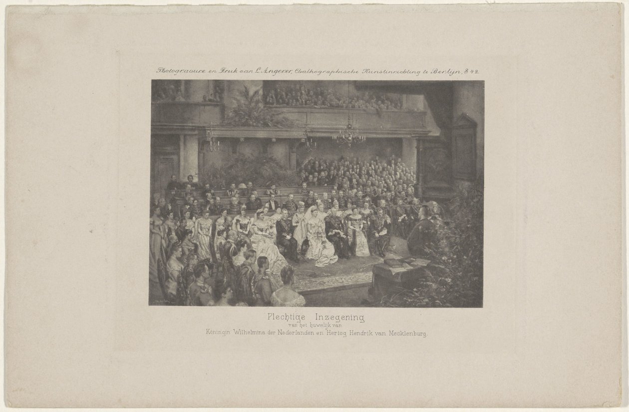 Bénédiction du mariage de la reine Wilhelmine et du prince Henri, 1901 - L. Angerer