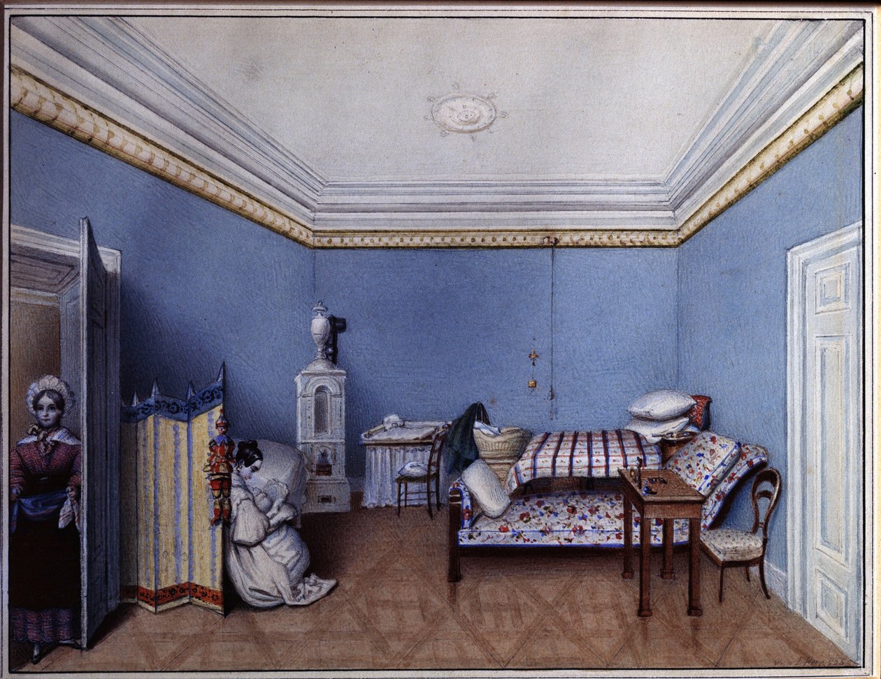 Dans la chambre à coucher - L. Hern