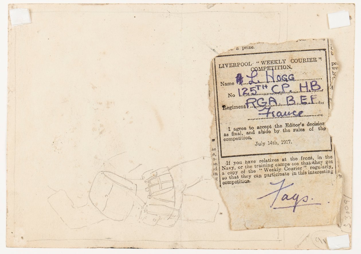 Soumission à un concours de journal, 1917 - L. Hogg