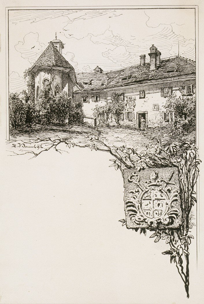 Château de Bled avec blason épiscopal - Ladislav Benesch