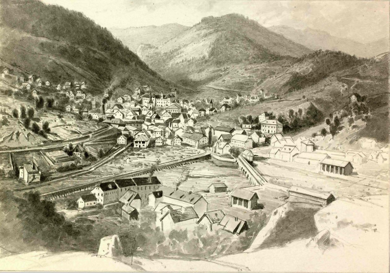 Vue sur Idrija - Ladislav Benesch