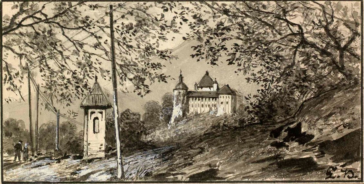 Vue sur le château de Škofja Loka - Ladislav Benesch