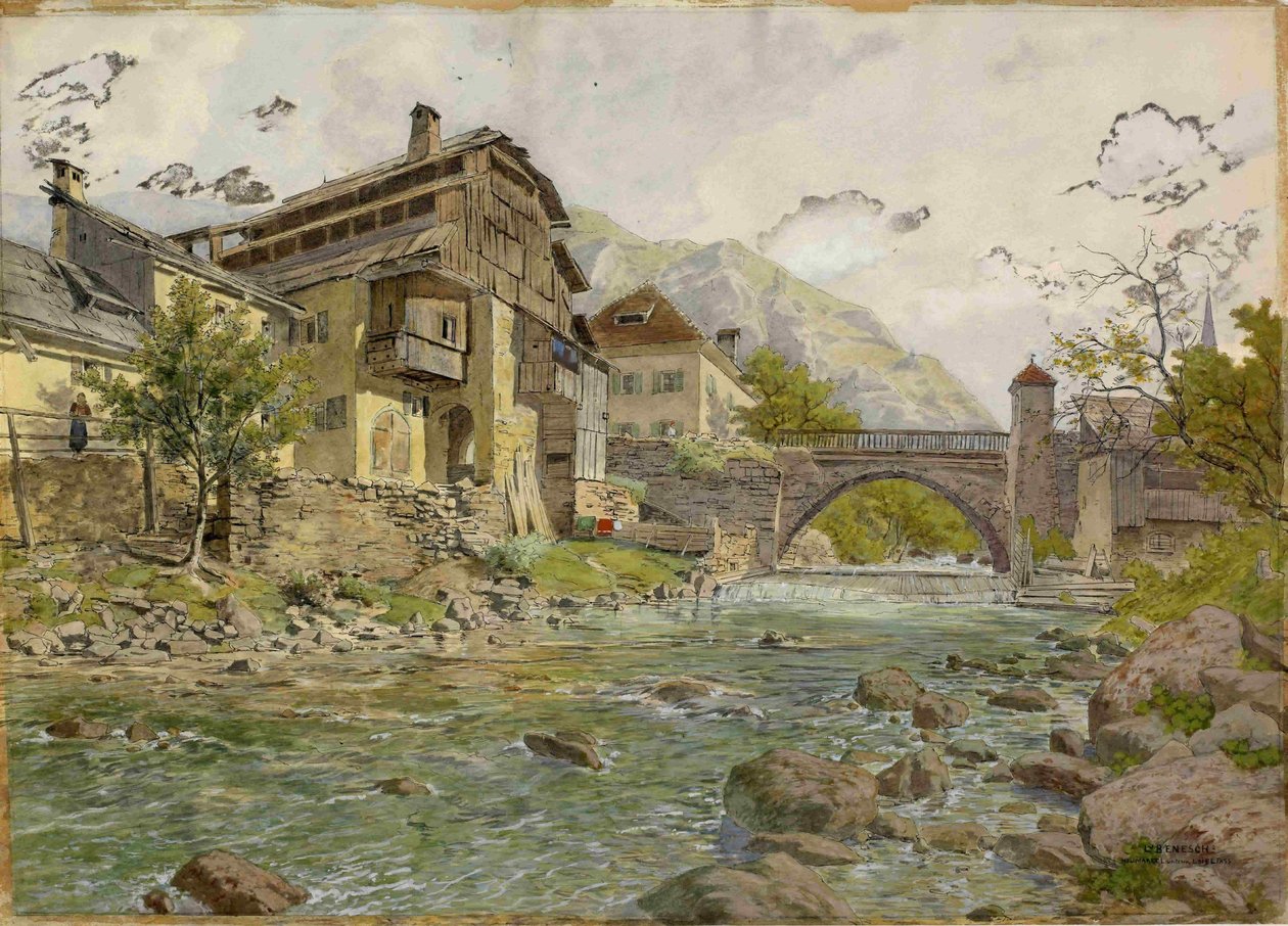 Vue sur Tržič et Tržiška Bistrica - Ladislav Benesch