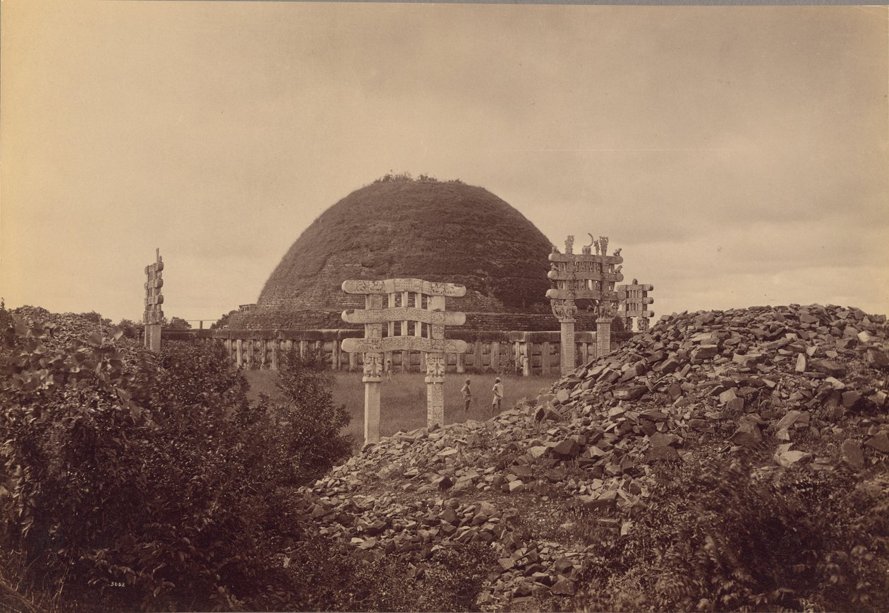 Vue générale de Sanchi Tope, district de Bhopal - Lala Deen Dayal