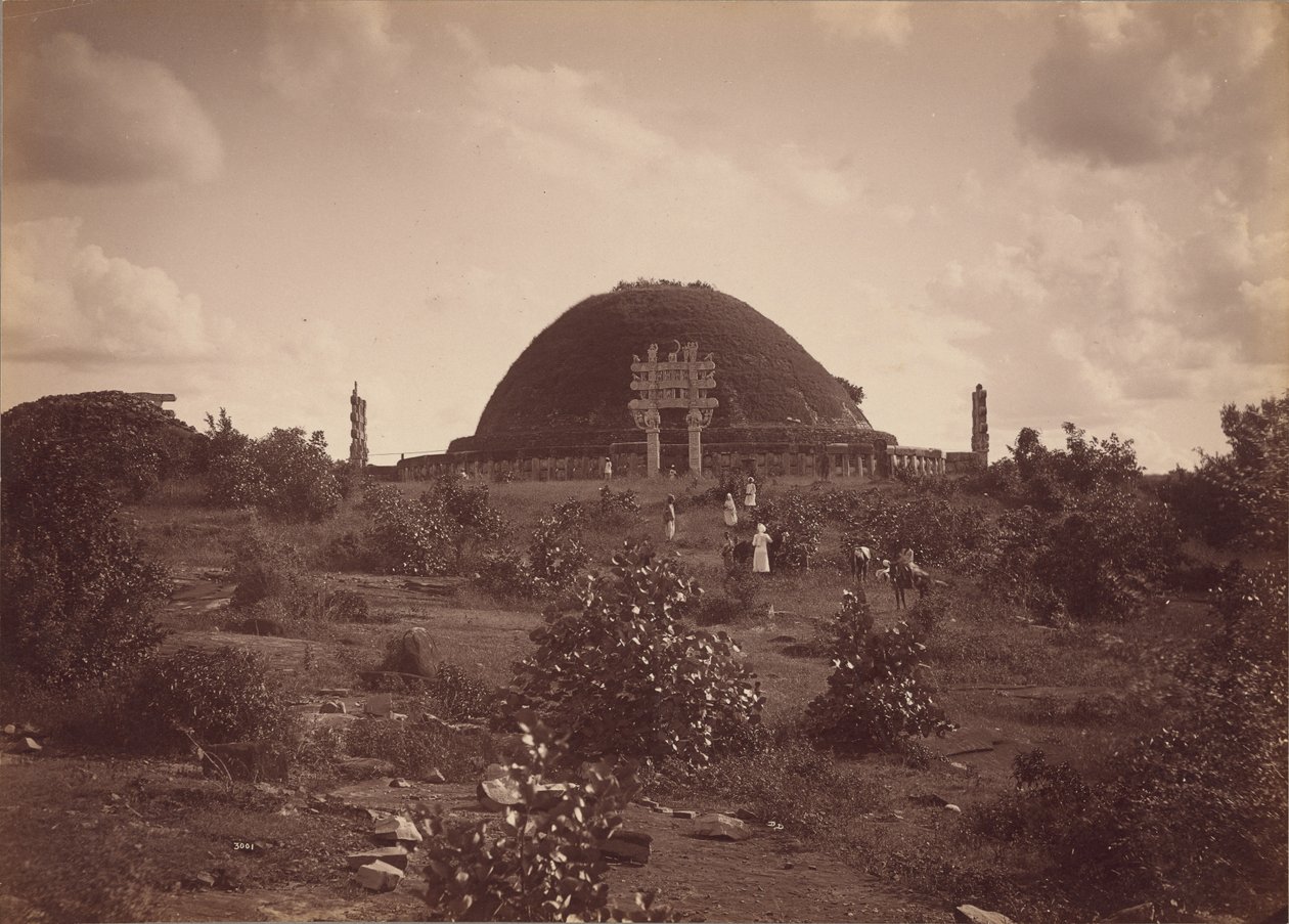 Vue générale de Sanchi Tope depuis le nord - Lala Deen Dayal
