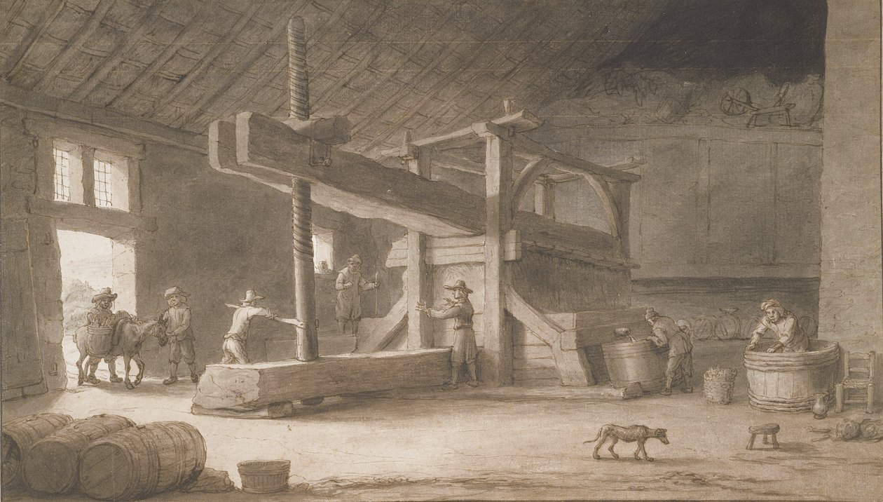 Presse à vin de Monsieur Dittyl, près de Nantes, c.1670 - Lambert Doomer