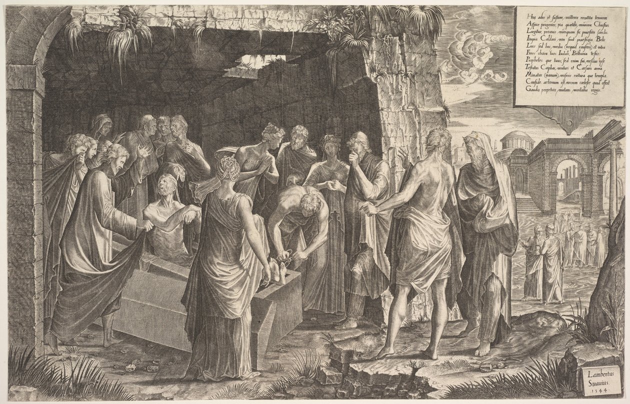 Résurrection de Lazare, 1544 - Lambert Suavius
