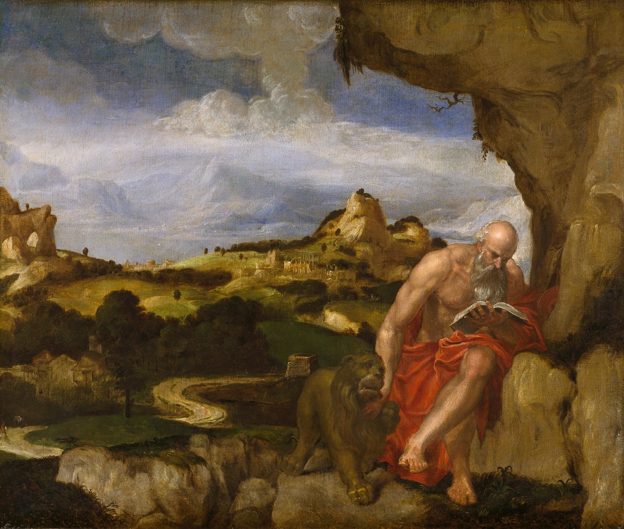 Saint Jérôme dans le désert, milieu du XVIe siècle - Lambert Sustris
