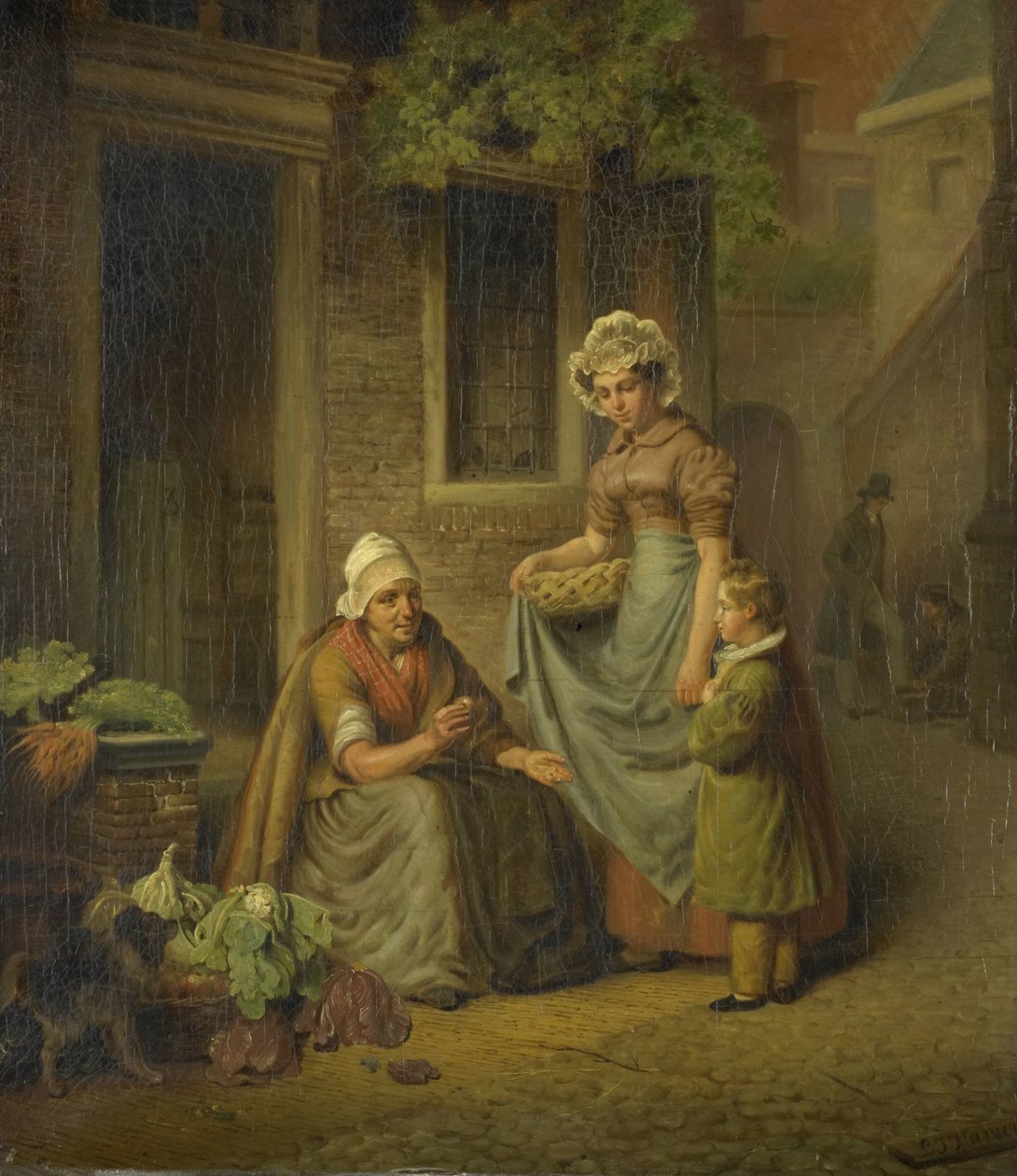 Femme vendant des légumes - Lambertus Johannes Hansen